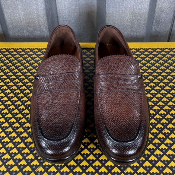 Bally Midwest Coconut Grained Leather Loafers  US 6.5 EEE - Picture 3 of 5